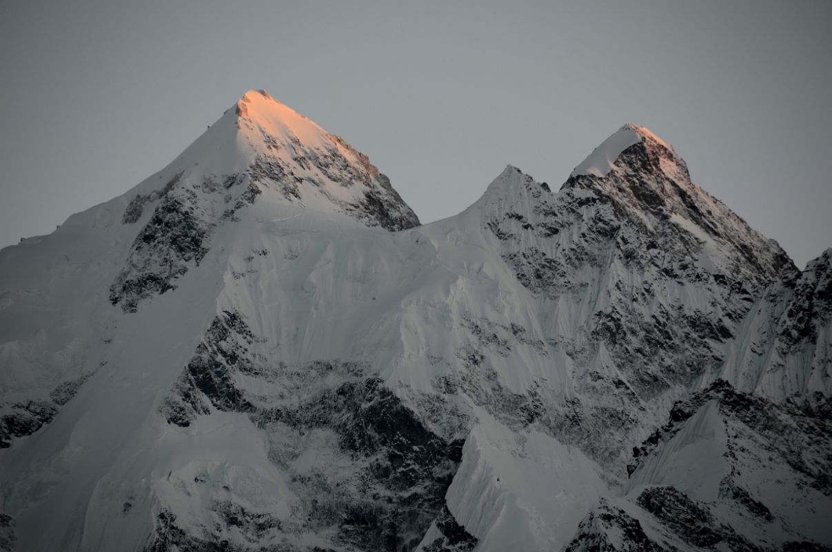 40 Gasherbrum II, Gasherbrum III North Faces At The End Of Sunset From Gasherbrum North Base Camp In China 